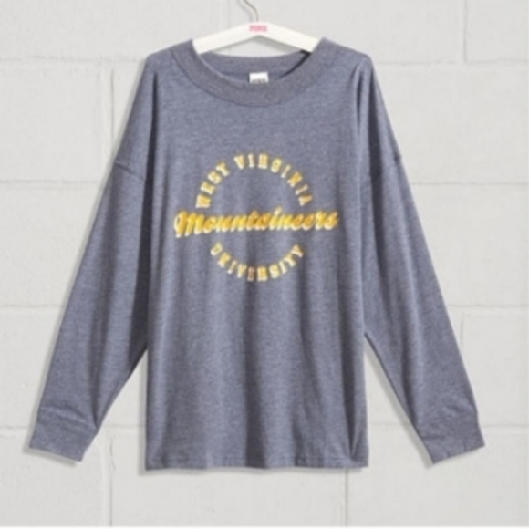Victorias secret pink long sleeve tee west Virginia mountaineers XS - Picture 1 of 13